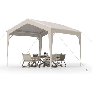 10 x 10 ft Canopy Tent Commercial, Outdoor Canopy with Waterproof Oxford Fabric, Outdoor Party Tent Ideal for Party, Market, Wedding, Camping - 1 of 4