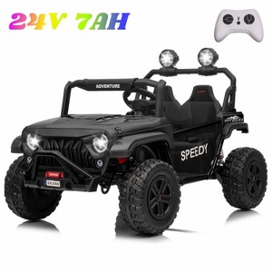 Jojoka 24V Kids Ride on Truck, 7AH Battery Electric Vehicles with Remote Control, 4WD, 3 Speeds, Lights, MP3, Parent Safety Brake, Storage - 1 of 4