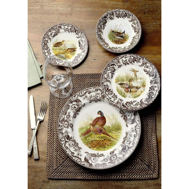 Spode Woodland 10.5” Dinner Plate, Perfect for Thanksgiving and Other Special Occasions, Made in England, Bird Motifs, 2 of 5
