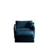 Chenille Accent Chair with Ottoman, Modern Living Room & Bedroom Lounge Chair, Reading Armchair - 3 of 4