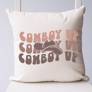 City Creek Prints Cowboy Up Stacked Canvas Tote Bag - 15x16 - Natural - 1 of 2
