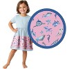 The Pink Picket Fence - Sparky Shark Twirl Dress in Pink or Blue - Available in sizes 12M to 8 Years - 2 of 4