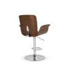 2pc Romer Mid Century Modern Bentwood Adjustable Swivel Counter Height Barstools - Christopher Knight Home - 4 of 4