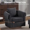 Lazy Chair with Ottoman, Modern Lounge Accent Chair with Armrests and a Side Pocket - 2 of 4