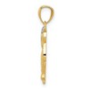 Black Bow Jewelry 14k Yellow Gold and White Rhodium Two Tone Owl Pendant, 9 x 24mm - 2 of 4