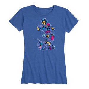 Women's - Disney - Mickey Silhouette Expressive Pattern Short Sleeve Graphic T-Shirt - 1 of 4