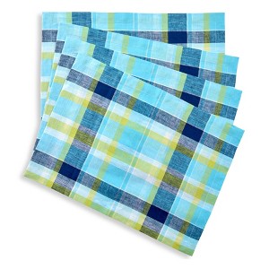 Solino Home Linen Summer Madras Plaid Placemats - 1 of 4