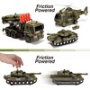 SYNCFUN 3 in 1 Friction Powered Toy Vehicles with Figures - Military Truck, Helicopter and Tank with Lights and Sounds for Imaginative Play - 2 of 4