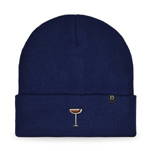 Dalix Espresso Martini Embroidered Beanie Food Warm Winter Knit Hat Women - 1 of 4