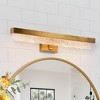 LNC Nunauplius 1-Lights 26" Luxury  and Glam Rectangle Integrated LED Crystal Wall  Lights, Gold - 2 of 4