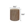 NicBex 3-Piece Rustic Stump Nesting Tables, Wooden Round End Tables, Decorative Side Table, Plant Stands, Small Coffee Table, Distressed Nightstand - 3 of 4