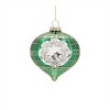 Vintage-Inspired Green Reflector Glass Ornaments – Set of 12 - 4 of 4