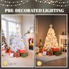 VINGLI 4ft White Pre-lit Artificial White Christmas Tree with 140 Warm White Lights, Xmas Tree Holiday Party Decorations - 4 of 4