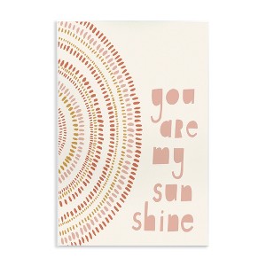 Stupell Industries You're My Sunshine Motivational Phrase Boho Stripe Circle Wall Plaque Art, 13" x 19" - 1 of 4