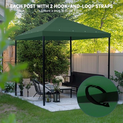 Green Polyester Outdoor Gazebo Replacement Canopy Cover