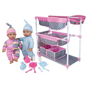 Lissi: Baby Care Center for Twins with 2 Toy Baby Dolls & Feeding Accessories - 1 of 3