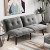 NicBex Convertible Folding Accent Tufted Loveseat Sofa with Adjustable Backrest,Armless Recliner Chair Futon Sofa for Living Room,Bedroom - 2 of 4