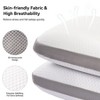 Premium Pillow with 30-Density Blue Gel Particles and Slow-Rebound Bread-Shaped Foam with Punched Design and Dual Fabric - 3 of 4