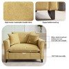 46.9"W Chenille Fabric Upholstered Oversized Accent Armchair, Comfy Single Sofa with Pillow - ModernLuxe - 4 of 4