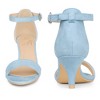 BLISSFUL STEP Women's Open Toe Ankle Strap Kitten Heels Sandals - 2 of 3
