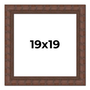 PosterPalooza | 19x19 Wide Bamboo Picture Frame, UV Acrylic, 4 Finishes - Brown, Black, Silver, and Natural - 1 of 4