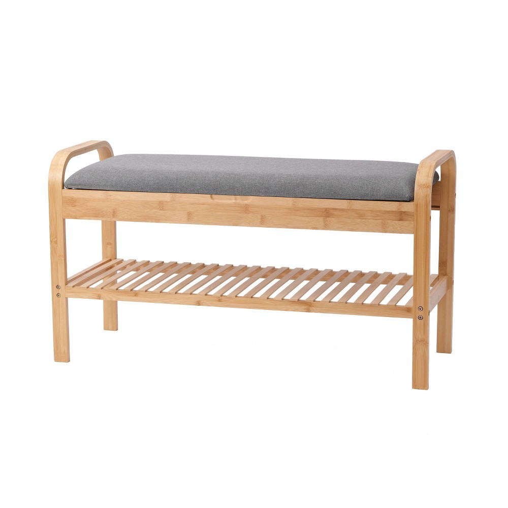 Photos - Chair Cambridge Bamboo Shoe Bench Natural - Proman Products