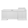 L-Shaped Pedestal Desk with Storage White - Abby Collection - Martin Furniture: Modern Shaker Doors, Bead Board Panels, Built-in Power - 4 of 4