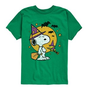 Boys' - Peanuts - Snoopy Woodstock Witchcraft Short Sleeve Graphic T-Shirt - 1 of 4