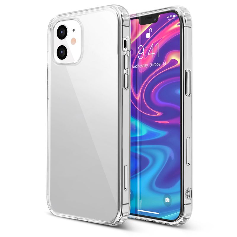 Insten Hybrid Hard PC Back with Shockproof Soft TPU Bumper Crystal Case Cover Compatible with Apple iPhone, 1 of 10