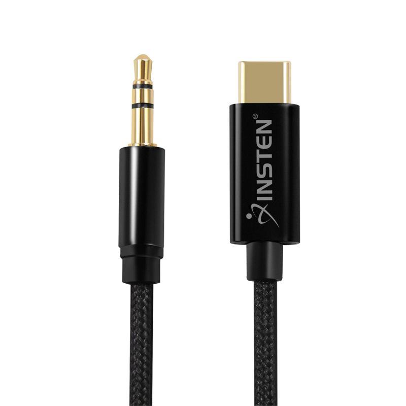 INSTEN USB C to 3.5mm Audio Aux Jack Cable, Only Compatible with iPad Pro, Galaxy S20 Note 10, Google Pixel 2/3/4 XL, OnePlus 6T 7 Pro, 3.3ft, Black, 5 of 10