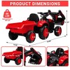 12V 3-in-1 Kids Ride-on Excavator and Tractor with Detachable Trailer, 25w Dual Motors, Durable Plastic - 4 of 4
