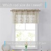 HLC.ME Joyce Lace Sheer Kitchen Curtain Valance Topper - Rod Pocket for Small Windows, Bathroom & Kitchen - 3 of 4