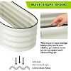2pcs Raised Garden Beds Outdoor Kit, Galvanized Oval Planter Box, Metal Bottomless Elevated Garden Boxes Set for Planting - 4 of 4