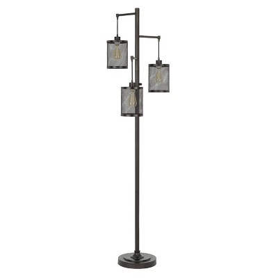 72" Pacific Metal Floor Lamp with Mesh Shade (Includes Light Bulb) Dark Bronze - Cal Lighting