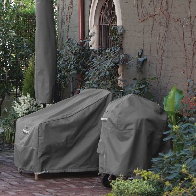 Large Water-Resistant Gray Patio Table & Chair Set Cover