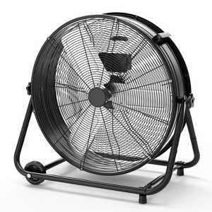 Industrial Fan, Floor Fan - 24 Inch Heavy Duty Drum Fan 3-Speed 4800-8800 CFM, 360¡ã Rotation with Portable Handle/Casters - 1 of 4