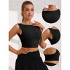 Allegra K Women's Built-In Bra Backless Fitness Workout Tank Tops - 3 of 4