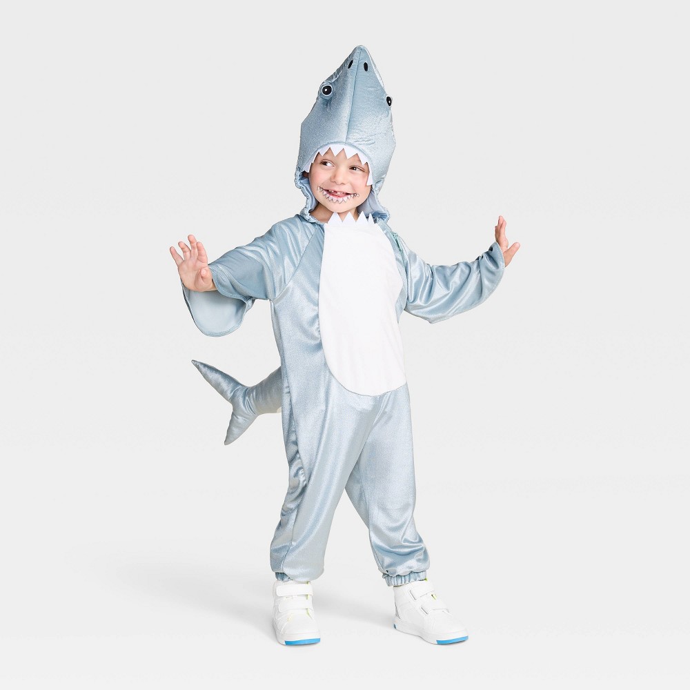 Toddler Shark Halloween Costume Jumpsuit - Hyde and EEK! Boutique™ Gray 18-24 Months