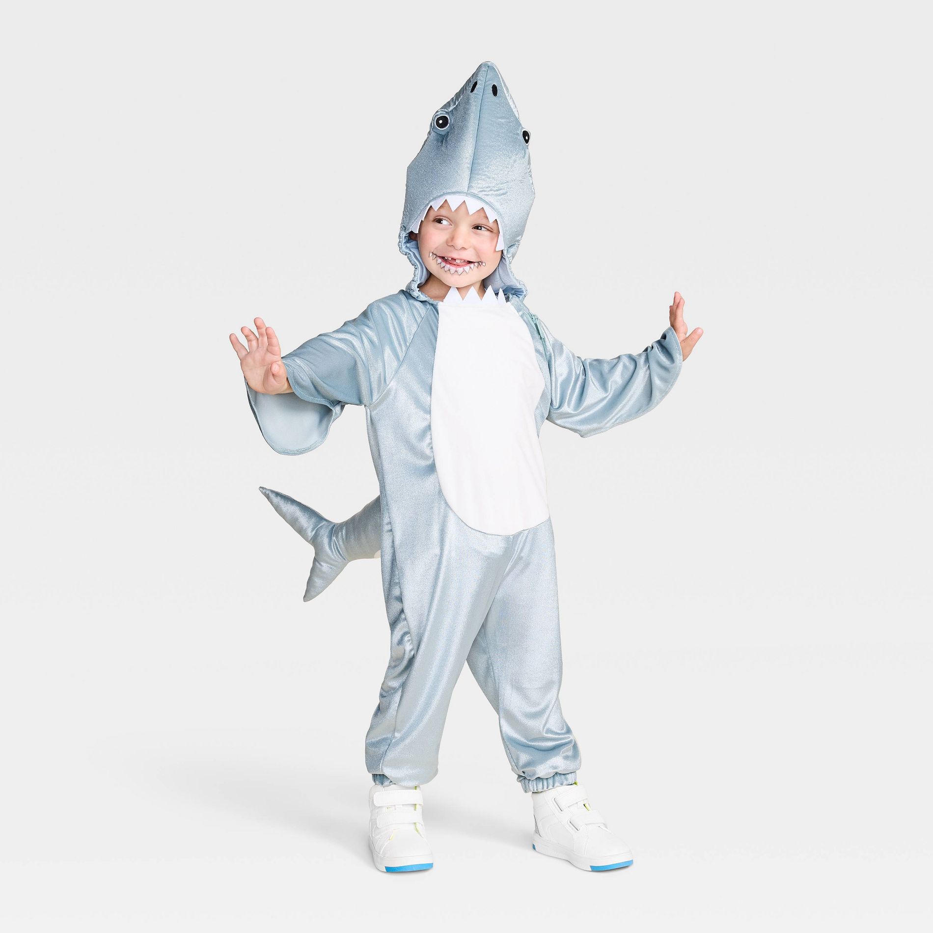 Toddler Shark Halloween Costume Jumpsuit - Hyde and EEK! Boutique™ Gray