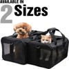 SEVOBAL Pet Travel Carrier Soft Sided Portable Bag for Cats, Small Dogs, Kittens or Puppies,Black, (12"*12"*17") - 2 of 4
