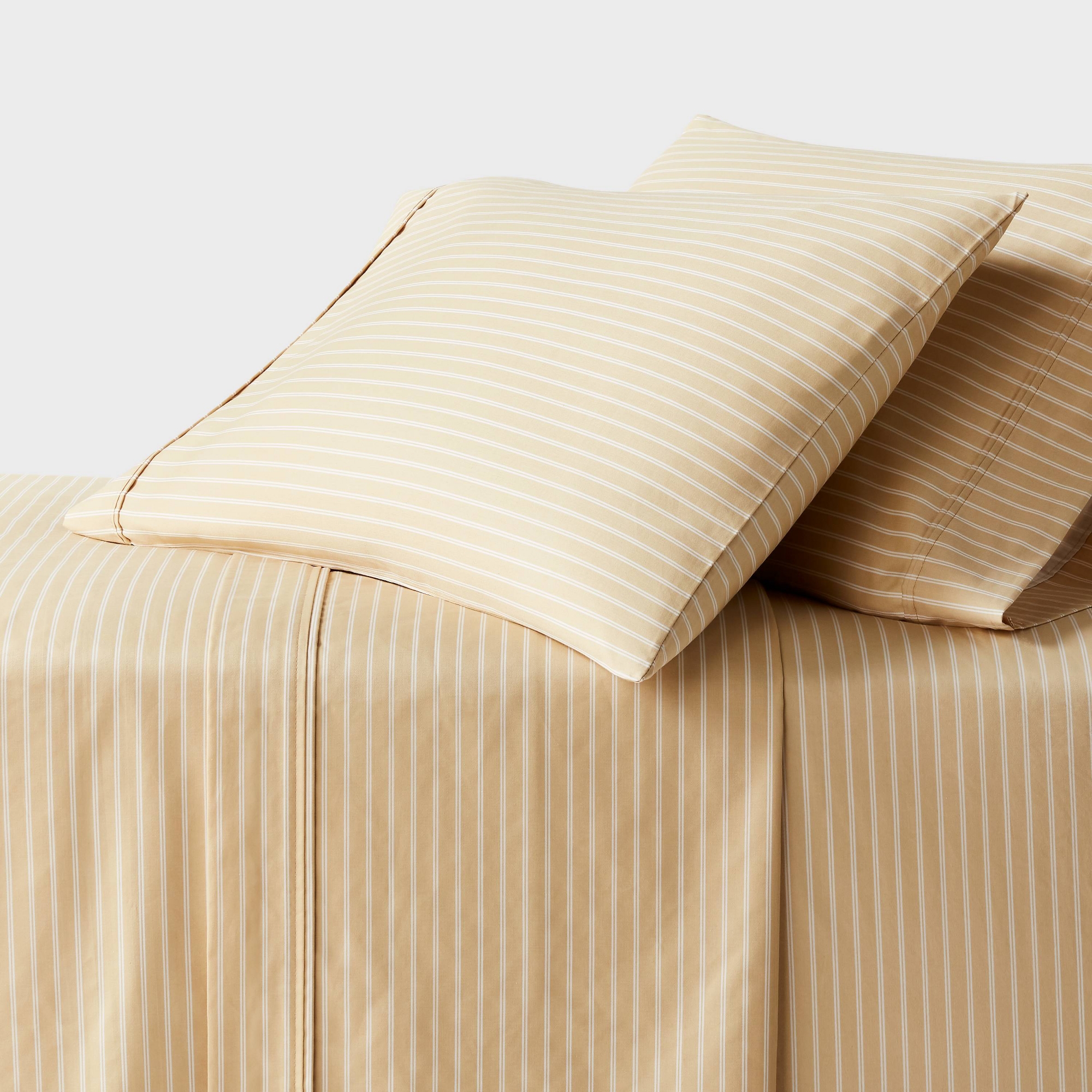 Full 400 Thread Count Performance Sheet Set Yellow Stripe - Threshold™