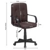 VECELO Home Office Desk Chair with Armrests, Mid Back Adjustable Height - 3 of 4