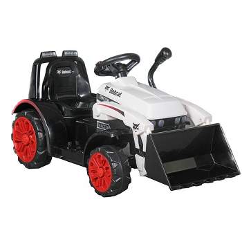 Best Ride on Cars 6v Bobcat Construction Tractor Ride-On - White