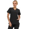 Saint Scrubs Womens 9-Pocket Medical Uniform Set- V-Neck Stretch Top with Tapered Straight Leg Pants - 4 of 4