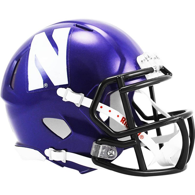 NCAA Northwestern Wildcats 4.5&#34;x5&#34; Speed Mini Helmet, 1 of 4