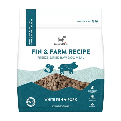 Mclovin s Freeze Dried Dry Dog Food With Fish And Farm Recipe