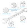 Unique Bargains 3cr13 Stainless Steel Chrome Plated Thin Metric Double Open-Ended Wrench - 3 of 4