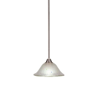 Toltec Lighting Paramount 1 - Light Pendant in  Brushed Nickel with 10" Frosted Crystal Shade