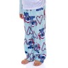 Disney Stitch Christmas Pajamas Kid's Candy Cane 2 Piece PJ Lounge Set (6) Blue - 2 of 4