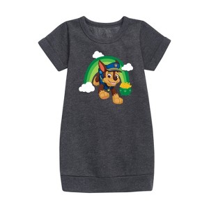 - Paw Patrol - Chase The Rainbow Graphic Short Sleeve Fleece Dress - 1 of 3